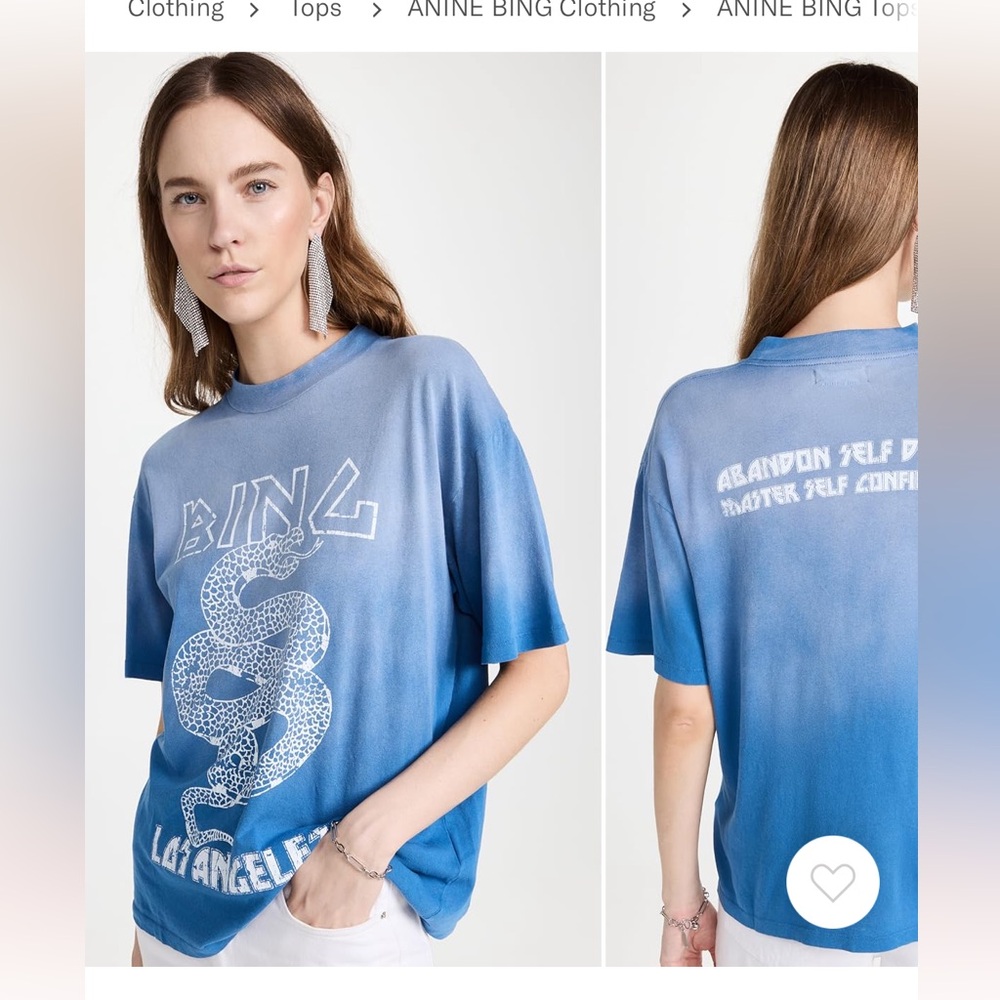 Anine Bing Ashton Snake Tee